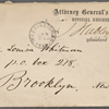 Whitman, Louisa Van Velsor, mother, ALS to. Jan. 22, 1867.