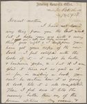 Whitman, Louisa Van Velsor, mother, ALS to. Oct. 16, [1866]. Previously: Oct. 16, 186[7?].