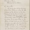 O'Connor, W. D., draft AL to the Hon. James Harlan. Jul. 21, 1865. 
