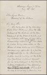 O'Connor, W. D., draft AL to the Hon. James Harlan. Jul. 21, 1865. 