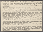 Whitman, Thomas Jefferson, ALS to his parents. Mar. 1 - Apr. 23, 1848, two with postscripts by WW. Individual letters listed separately.