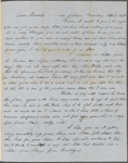 Whitman, Thomas Jefferson, ALS to his parents. Apr. 23, [1848]. With postscript by WW.