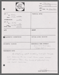 Stage manager's log, 1991