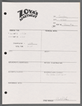 Stage manager's log