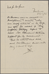 Barbour, Dr. [T. S.], ALS to. Jan. 8, 1906.