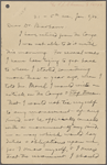 Barbour, Dr. [T. S.], ALS to. Jan. 8, 1906.