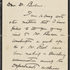 Barbour, Dr. [T. S.], ALS to. Feb. 10, 1906.
