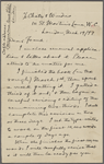 [Bliss], Frank, ALS to. Mar. 19, 1897.