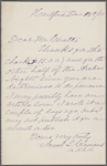 Chatto, [Andrew], letter to. Dec. 10, 1877.