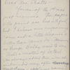Chatto, [Andrew], AL to. Nov. 11, 1881.