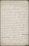 Chatto, [Andrew], AL to. Nov. 11, 1881.