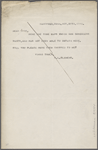 [Chatto and Windus], typescript note to, Oct. 27, 1882, with memorandum in hand of O. L. Clemens.