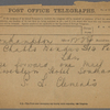 Chatto [and] Windus, telegram to. Jul. 31, 1896.