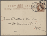 Chatto and Windus, ANS to. Dec. 24, 1896.