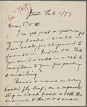 C[hatto] and W[indus], ALS to. Feb. 1, 1897.