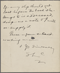 C[hatto] and W[indus], ALS to. Feb. 1, 1897.