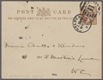 Chatto and Windus, APCS to. May 7, 1897.