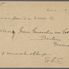 Chatto and Windus, APCS to. Dec. 18, 1897.