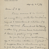 C[hatto] and W[indus], ALS to. Apr. 25, 1899.