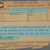 [Chatto and Windus], telegram to. May 4, 1899.