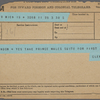 [Chatto and Windus], telegram to. May 25, 1899.