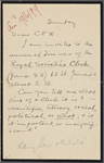 C[hatto] and W[indus], AL to. [Jun. 18, 1899].