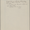 Clemens, Jean, 6 letters to. Nov. 8, 1906 to Nov. 30, 1908. Copies in Isabel Lyon's hand.