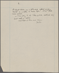 Clemens, Jean, 6 letters to. Nov. 8, 1906 to Nov. 30, 1908. Copies in Isabel Lyon's hand.