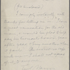Donaldson, [Thomas], ALS to. Aug. 6, 1885.