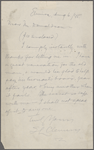 Donaldson, [Thomas], ALS to. Aug. 6, 1885.