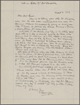 Donaldson, [Thomas], ALS to. Aug. 6, 1885.