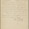 Hall, [Frederick J.], ALS to. Sep. 18, 1892. 