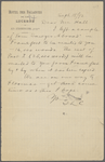 Hall, [Frederick J.], ALS to. Sep. 18, 1892. 