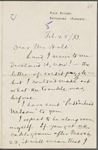 Hall, [Frederick J.], ALS to. Feb. 25, 1893. 