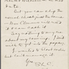 Hall, [Frederick J.], ALS to. Feb. 25, 1893. 