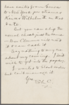 Hall, [Frederick J.], ALS to. Feb. 25, 1893. 