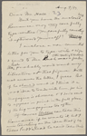 Hall, [Frederick J.], ALS to. Aug. 9, 1893. 