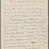 Hall, [Frederick J.], ALS to. Aug. 9, 1893. 