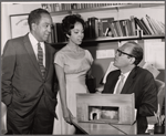 Langston Hughes, Olga James and unidentified other in the stage production Tambourines to Glory