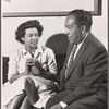 Hazel Scott and Langston Hughes in the stage production Tambourines to Glory