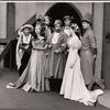 Jane White, J.D. Cannon [left], Barbara Barrie [right] and unidentified others in the 1960 Central Park production of The Taming of the Shrew