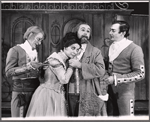 Geneva Bugbee [center] and unidentified others in the American Shakespeare Festival stage production The Taming of the Shrew