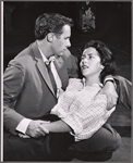 Donald Harron and Risa Schwartz in rehearsal for the stage production The Tenth Man