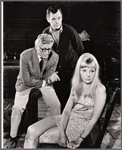 Jon Pertwee, Gig Young and Barbara Ferris in publicity for the stage production There's a Girl in My Soup