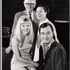 Jon Pertwee, Rita Gam, Barbara Ferris and Gig Young in the stage production There's a Girl in My Soup