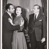 William Tregoe, Ruth Warrick and unidentified in the stage production The Thorntons