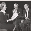 Wynne Miller, James Thurber and Paul Ford in rehearsal for the stage production A Thurber Carnival