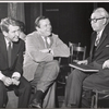 Burgess Meredith, Tom Ewell and James Thurber in rehearsal for the stage production A Thurber Carnival