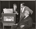 Burgess Meredith, Tom Ewell and James Thurber in rehearsal for the stage production A Thurber Carnival