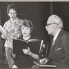 Alice Ghostley, Peggy Cass and James Thurber in rehearsal for the stage production A Thurber Carnival